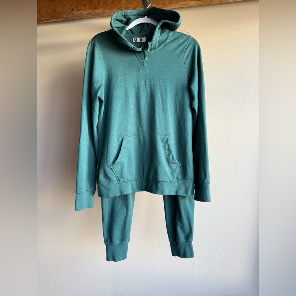 SET American Giant Teal Green Hoodie and Jogger Set M